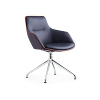 Vente directe d'usine de meubles chaises ergonomiques en cuir à dossier central chaise de direction sans roues