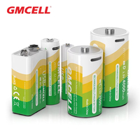 Batteries rechargeables GMCELL Super portables USB écologiques AA AAA C D 9V USB-C 1.5V Lithium-Ion à tension constante