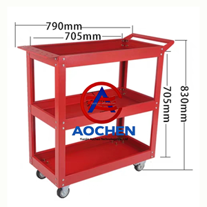AOCHEN Chariot à outils commercial renforcé à 3 niveaux: chariot de stockage d'outils d'entrepôt et d'atelier avec roulettes silencieuses - Product Image 4