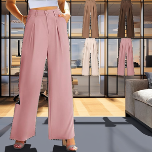 Trajes Formales de Mujer para Trabajo y Negocios, Pantalones de Cintura Elástica, Estilo Casual Holgado, Tejido No Tejido, Primavera - Product Image 2
