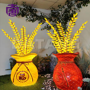 Luz LED de jardín personalizada IP65 para exteriores, diseño de espiga de trigo 3D y bolsa de la suerte, de resina transparente para fibra de vidrio, para patio de Navidad y festivales - Product Image 5