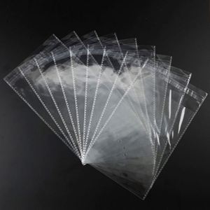 Sacs d'emballage biodégradables, recyclables, transparents, autocollants, en LDPE/PE, pour impression sérigraphique - Product Image 1