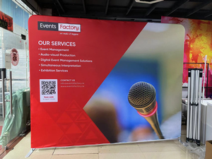 Potable Exhibition Display Trade Show <strong>Backdrops</strong> <strong>Customized</strong> Tension Fabric Advertising <strong>Backdrop</strong> - Product Image 6