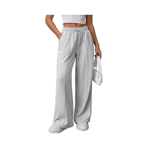 Pantaloni della tuta larghi da donna Alxin pantaloni larghi a vita alta pantaloni larghi alla moda per ragazze adolescenti con coulisse atletici produttori di abbigliamento da jogging - Product Image 2