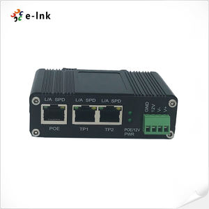 อุตสาหกรรม IEEE802.3af/At PoE Splitter พร้อมฟังก์ชั่นสวิทช์2พอร์ตแรงดันไฟฟ้าขาออก12VDC - Product Image 3
