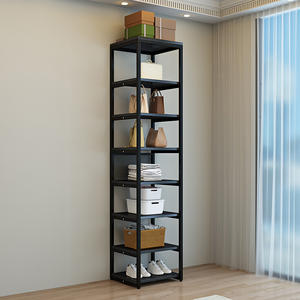 [Version haute] Porte-vêtements en métal, Étagère de rangement ouverte, Étagère à assembler, Étagère sur pied, Porte-manteau avec rangement - Product Image 1