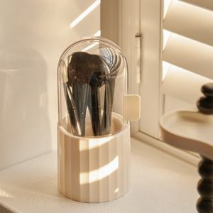 Caja de almacenamiento giratoria a prueba de polvo MONR de 360 ° con tapa, cepillo de maquillaje redondo multifuncional, delineador de ojos, lápiz de cejas, Cubo de almacenamiento - Product Image 4