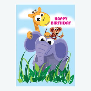 Biglietti d'Auguri con Motivi Floreali per Compleanno Bambini, Carta Regalo Pop-up 3D con Design Personalizzato Europeo, Animali Artificiali Bellissimi - Product Image 2