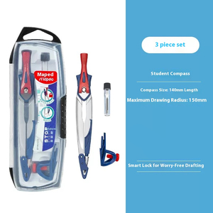 Ensemble de <span class=keywords><strong>compas</strong></span> pour étudiants MAPED 3 pièces avec <span class=keywords><strong>levier</strong></span> de verrouillage intelligent, construction métallique, ensemble de <span class=keywords><strong>compas</strong></span> pour étudiants - Product Image 5
