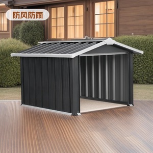 Abri de jardin métallique rectangulaire au design minimaliste, conteneur respirant pour garage et remise - Product Image 1