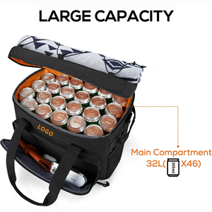 Sacs de voyage isothermes souples et pliables de 15 L, étanches, pour pique-nique, glacière et boissons (24/48 canettes) - Product Image 2