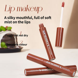 Hoge Pigment Waterdichte Langdurige Fluwelen Matte Lipgloss Set-5 Kleuren Chocolade Vloeibare Lippenstift Kit Minerale Kruideningrediënten - Product Image 5