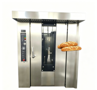 Four rotatif commercial de type chariot, four industriel pour la fabrication du pain / électrique, gaz, diesel, multi-alimentation en option / four rotatif-D