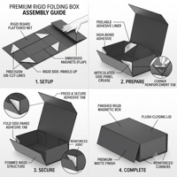 Petite boîte cadeau en carton haut de gamme avec fermeture magnétique pour emballage de bijoux de luxe avec logo personnalisé professionnel