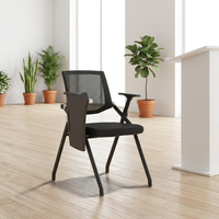 Chaise de formation pliable et empilable en métal, design moderne, qualité supérieure, pour bureau, maison ou école, avec accoudoirs réglables et dossier solide