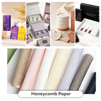 Papier d'emballage en nid d'abeille synthétique double face, écologique, biodégradable, recyclable, compatible avec l'impression laser