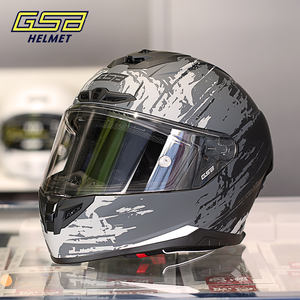 หมวกกันน็อคสำหรับแข่งรถมอเตอร์ไซค์แบบเต็มใบ GSB361สำหรับผู้ชายและผู้หญิงสภาพใหม่ ABS ปลอดภัยทุกฤดูสำหรับการแข่งและการขี่ม้า - Product Image 3