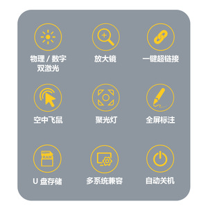 Seewo Dual Laser Rechargeable Whiteboard Pen 45x152x20mm Bluetooth PPT Page Turner With Cloud Sharing And Writable Function - Product Image 2