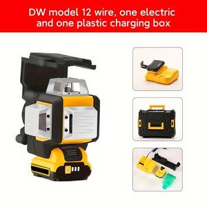 Niveau laser vert sans fil 4D à 12 lignes, auto-nivelant, précision 2,5 mm, portée 30 mètres, avec 1 ou 2 batteries, direct usine, pour bricolage - Product Image 5