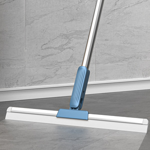 Escoba mágica de silicona con mango de plástico, tabla de raspado de agua para limpieza del hogar para barrer el suelo del bañ<span class=keywords><strong>o</strong></span> - Product Image 1