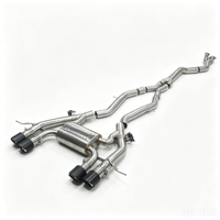 Nouveau JIAJUN Luxe Silencieux de performance à tube central unique, système Catback à longueur égale, en acier inoxydable SS304 poli miroir, pour M3 G80 M4 G82 S58