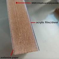 Panneau MDF en mélamine souple 50cm de largeur Film de protection PE revêtement de surface Logo de moulage par soufflage bonne résistance aux intempéries pas de résidus de colle