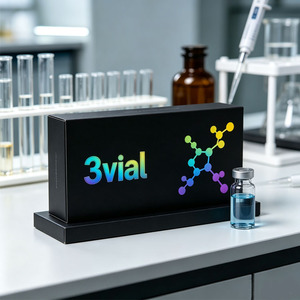 Caja de Cartón Aséptica Holográfica Dorada Brillante Personalizada, Bandeja para Viales, Logotipo Personalizado Impreso, Viales Individuales o Múltiples de 3ml y 10ml - Product Image 4