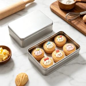 Boîte en métal carrée personnalisée pour chocolat, thé ou cadeaux - Product Image 6