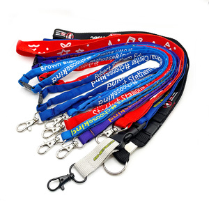 Custom Full-Color Polyester Lanyards for Festivals and Parties Customizable Woven Logo Festival Party Lanyards