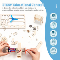 Jouets d'ingénierie scientifique STEM, avion, expérience scientifique, jouets en bois à assembler soi-même, voiture, prix d'usine