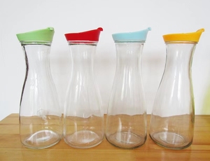 Jarra de Vidrio Transparente de Boca Ancha de 1000 ml para Té, Agua Fría, Leche - Product Image 2