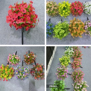 Boule <span class=keywords><strong>de</strong></span> fleurs artificielle résistante aux intempéries à longue tige à insérer dans le sol, pour décoration extérieure <span class=keywords><strong>de</strong></span> jardin, à revendre - Product Image 3