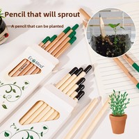 Crayon éducatif créatif de germination de graines de Capsule de bois brun biodégradable pour l'école primaire utilisation logo personnalisé en gros
