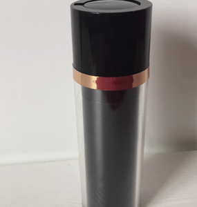 15ml 30ml 50ml lujo negro oro plástico bomba cosmética botella giratoria Twist-up diseño para crema facial cuidado de la piel suero loción - Product Image 2