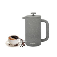 Cafetière à piston en acier inoxydable durable HIGHWIN, cafetière à piston multi-capacité, double paroi