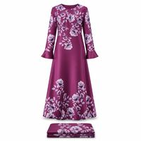 Vêtements ethniques en coton et polyester, robes pour maman et bébé, abaya musulmane à ouverture frontale