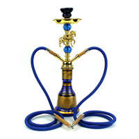 Ensemble complet de chicha arabe en fer avec motif animalier