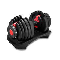 Haltères réglables 52,5 LB 24kg, ensemble d'haltères de gymnastique et de fitness en caoutchouc à prix réduit d'équipement OEM