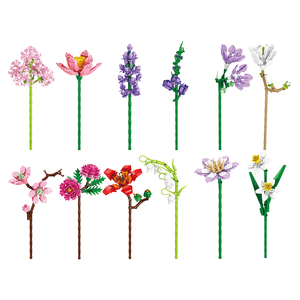Flower Building <b>Blocks</b> Sets Potted Plant with Box Gift MOC Brick Sets Diy Sets for Educational Children Kids Toys 9095 - Product Image 6