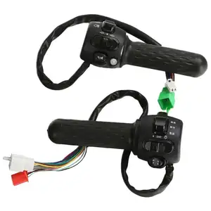 Ebike throttle+Integrated light Switch Speed Control Handle Multi-functional Turning Handle Assembly