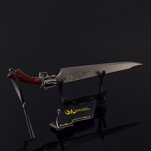 <span class=keywords><strong>Final</strong></span> <span class=keywords><strong>Fantasy</strong></span> VIII Cool Metal Gun Blade Arma Modelo Juguete Espada Acero Hoja abierta Seguridad Juguete Cuchillo Artesanía Decoración - Product Image 5