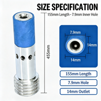 Buse de sablage Venturi ultra-minuscule de 155 mm, trou intérieur de 7,9 mm, revêtement intérieur en carbure de tungstène, usinage de précision CNC, aviation ultra