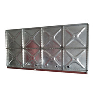 Réservoir de stockage d'eau de pluie 50 l, réservoir d'eau en acier galvanisé avec 100 gallons