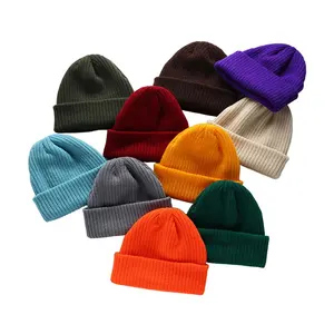 儿童帽子冬季针织山帽，散装儿童冬帽