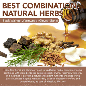 Acentialabs 20-in-1 Zwarte Walnoot Alsem Kruidnagels Vloeibare Zwarte Walnoot Immuun Gezondheid Darm Spijsvertering Gezondheid Zwarte Walnoot Druppels - Product Image 6