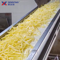Ligne de production industrielle automatique de frites surgelées 1/4, machine à frites surgelées