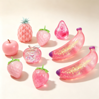 Nouveau Coffret Cadeau Unisexe de 6 Jouets de Décompression à Presser en TPR, Motif Fruits Mignons, pour Enfants de 5 à 7 Ans, Design Original et Créatif