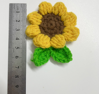 Patchs de tournesol crochet à la main patchs de fleurs au crochet pour accessoires de vêtements accessoires de sac accessoires de bricolage
