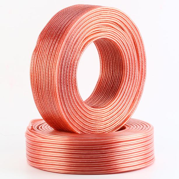 2-Core Outdoor Audio Speaker Cable for Home Theater Copper-Clad Aluminum Power Cord for KTV Stage Home Decorations