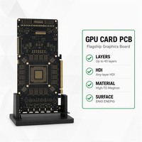 Carte PCB HDI multi-couches pour carte graphique GPU haut de gamme jusqu'à 40 couches, fabricant de cartes PCB GPU Megtron ENIG ENEPIG haute température de fusion
